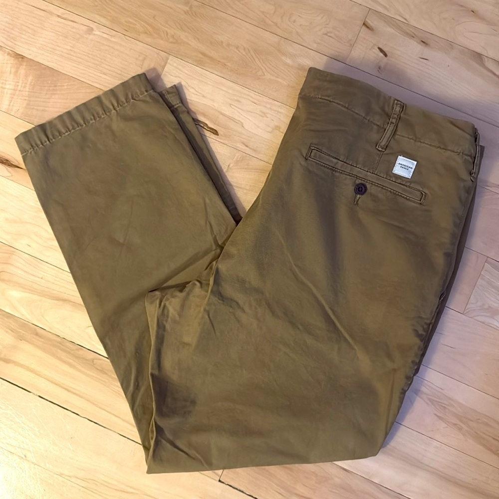 NWOT Men’s American Eagle Original Straight Lived In Khaki Pants - Picture 2 of 4